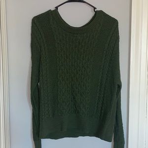 Green, Cable-Knit Sweater!